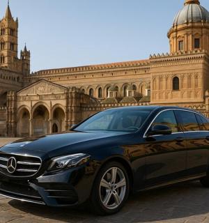 černé auto zaparkované před budovou