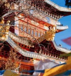 宝塔与建筑物的特写