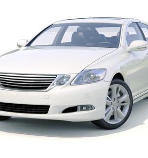 a white car isolated on a white background