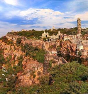 a castle on top of a mountain
