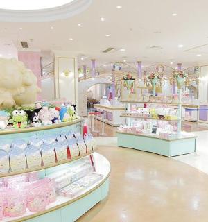 a store filled with lots of hello kitty merchandise