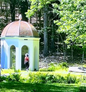 花园中央的凉亭