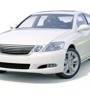 a white car isolated on a white background