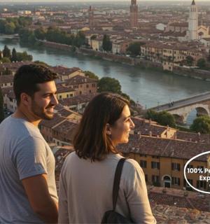 一男一女站在楼顶