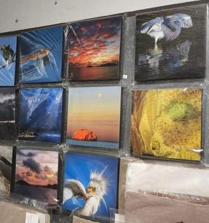 a collage of pictures on a wall