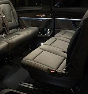 a view of the back seats of a car