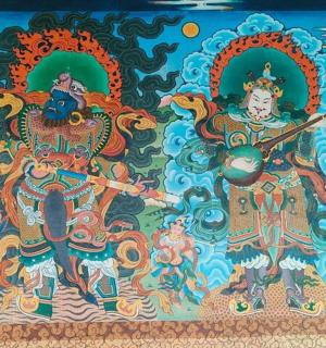 ภาพวาดพระเจ้าบนกำแพง