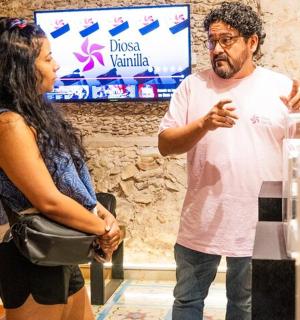 a man and a woman standing next to each other