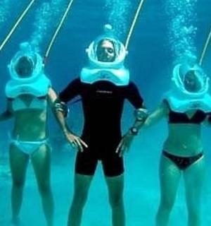 a group of women swimming in the water