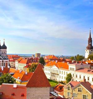 o vedere aeriană a unui oraș cu multe clădiri