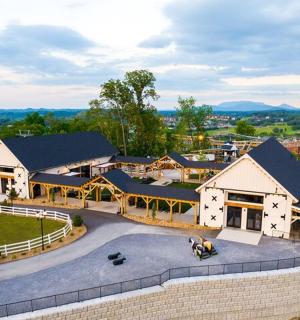 Letecký pohled na dům s dvorem