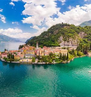 an island in the middle of a body of water