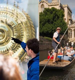 一群人乘坐河上的贡多拉