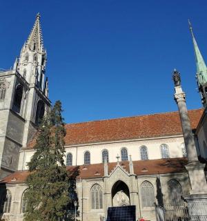 a large church with a tower and a steeple
