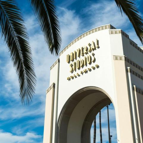 a building with the words anaheim bluffs
