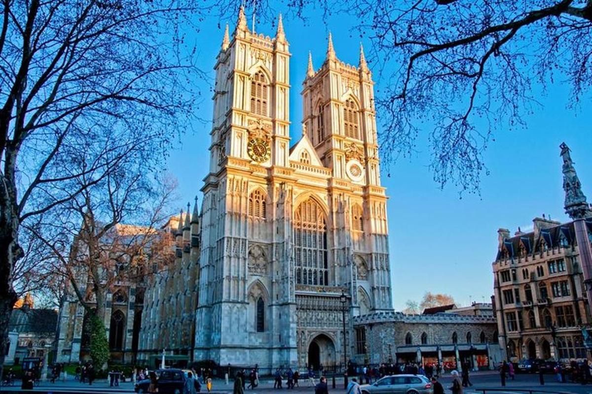 a large cathedral with a clock tower in a city