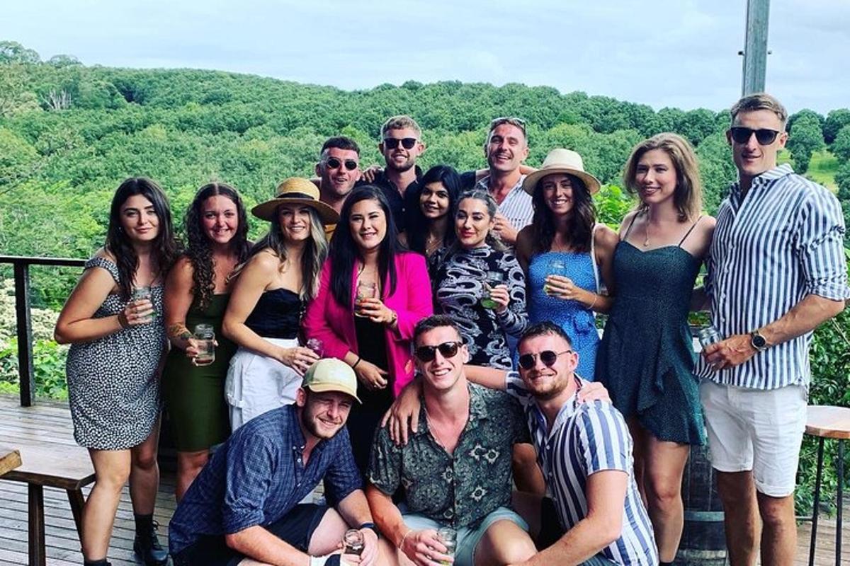 a group of people posing for a picture