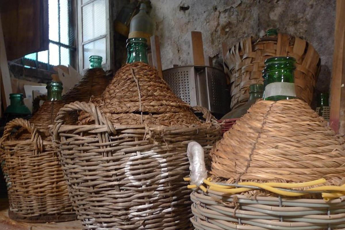 a group of baskets sitting on top of a table