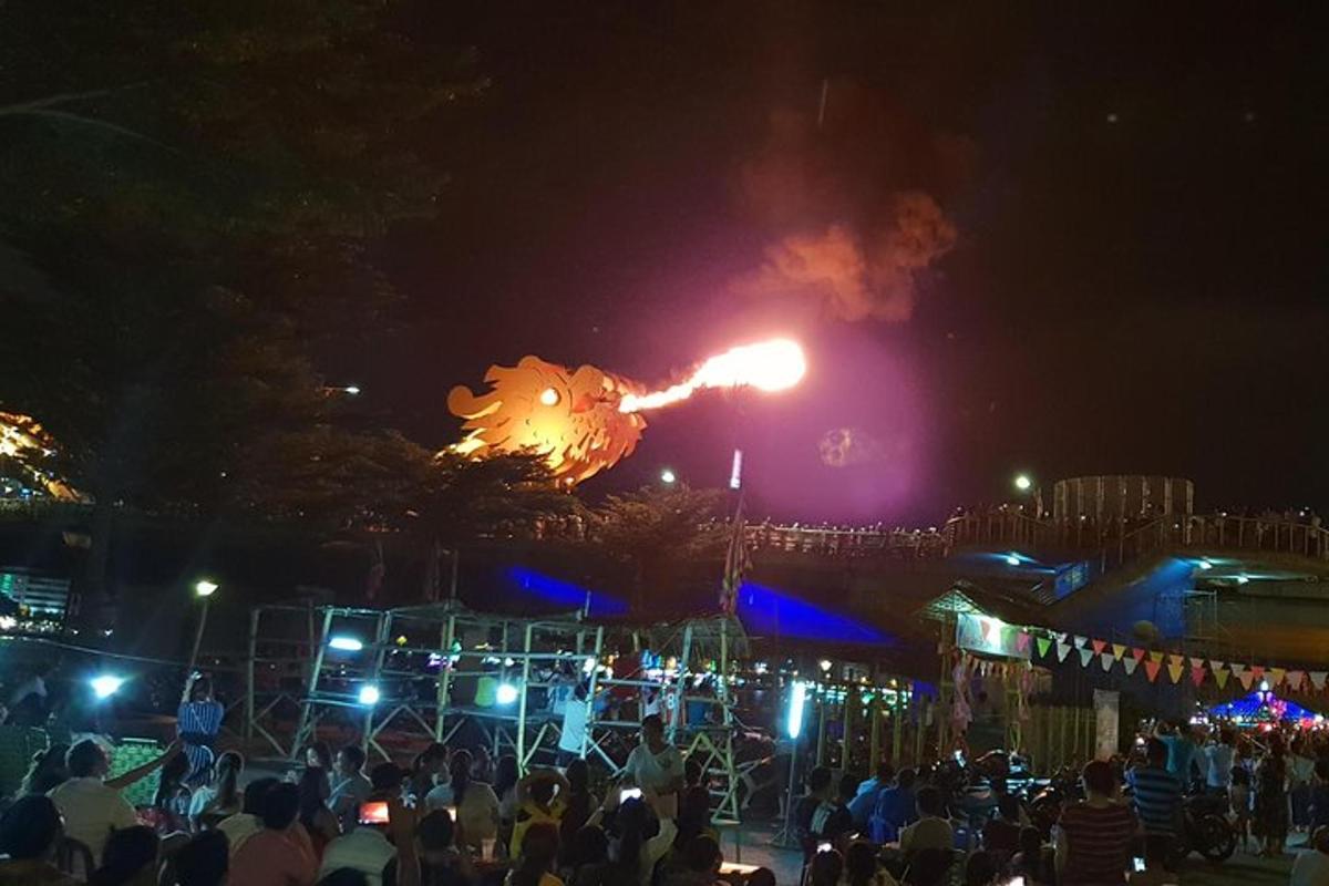 rahvahulk, kes vaatab öösel festivali