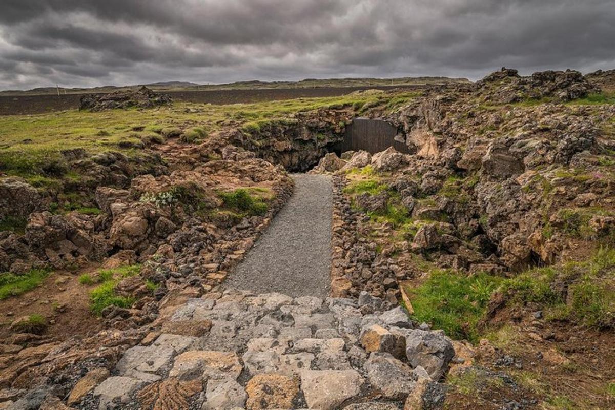 a path on the side of a rocky mountain