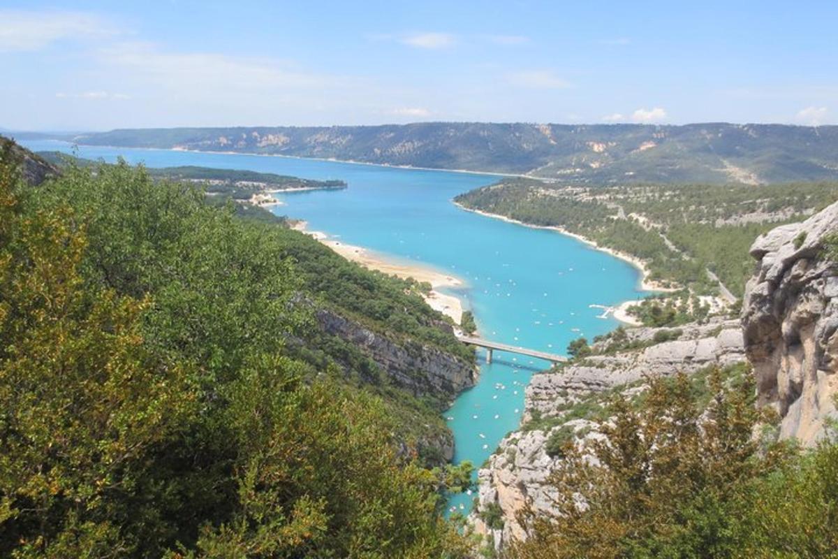 a view of a river from a mountain