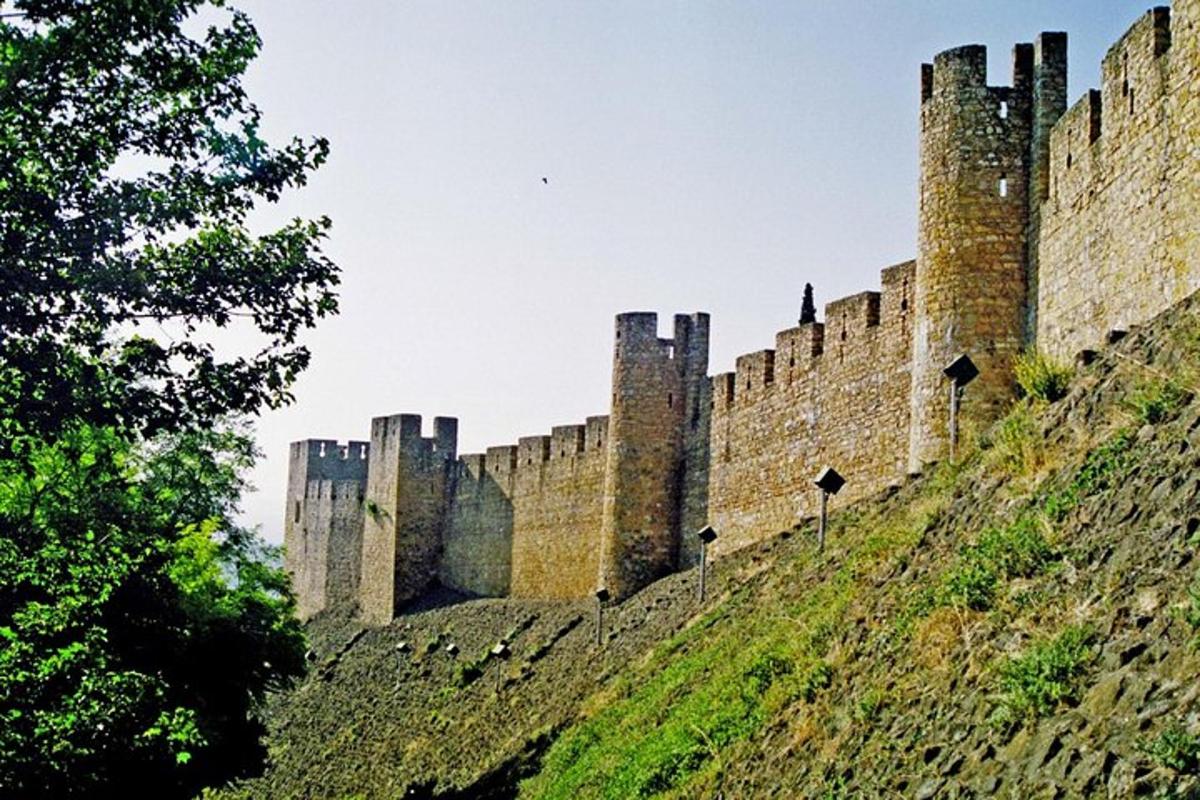 um grande castelo no topo de uma colina