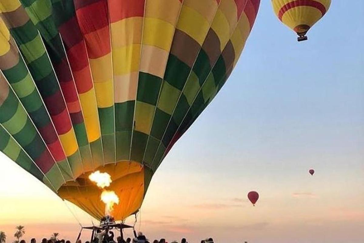 a group of hot air balloons in the sky