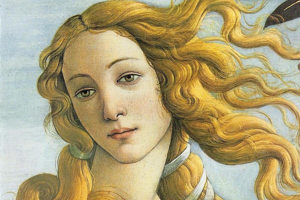 um desenho de uma mulher com cabelo comprido