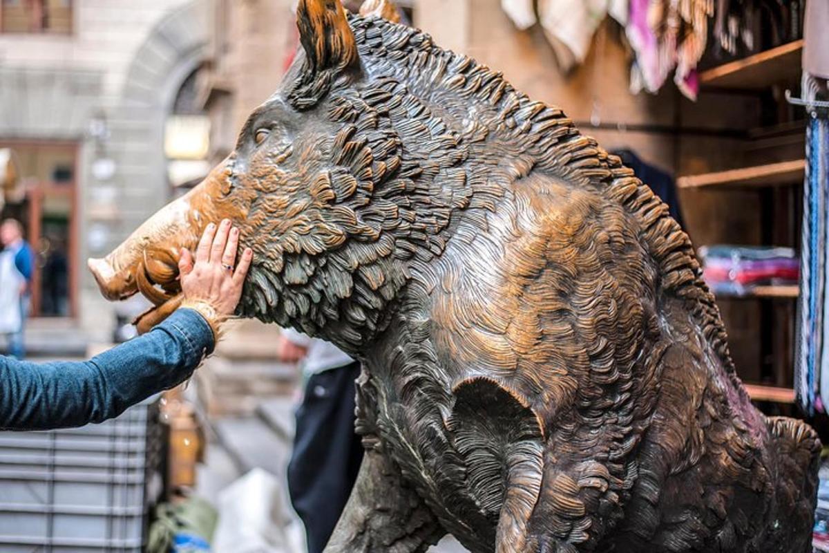 a statue of a statue of a bear