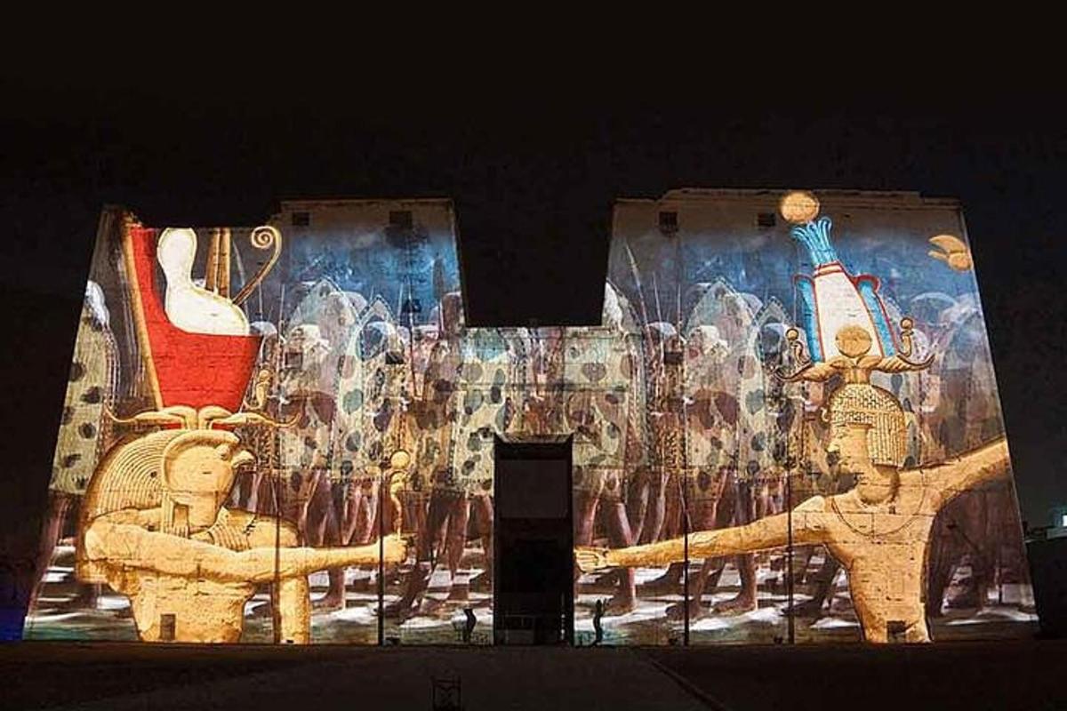 a painting on the side of a suitcase