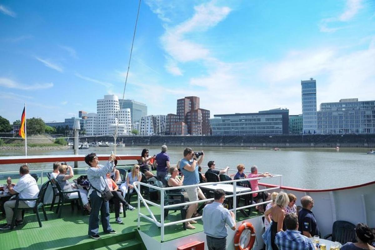 a group of people on the deck of a boat