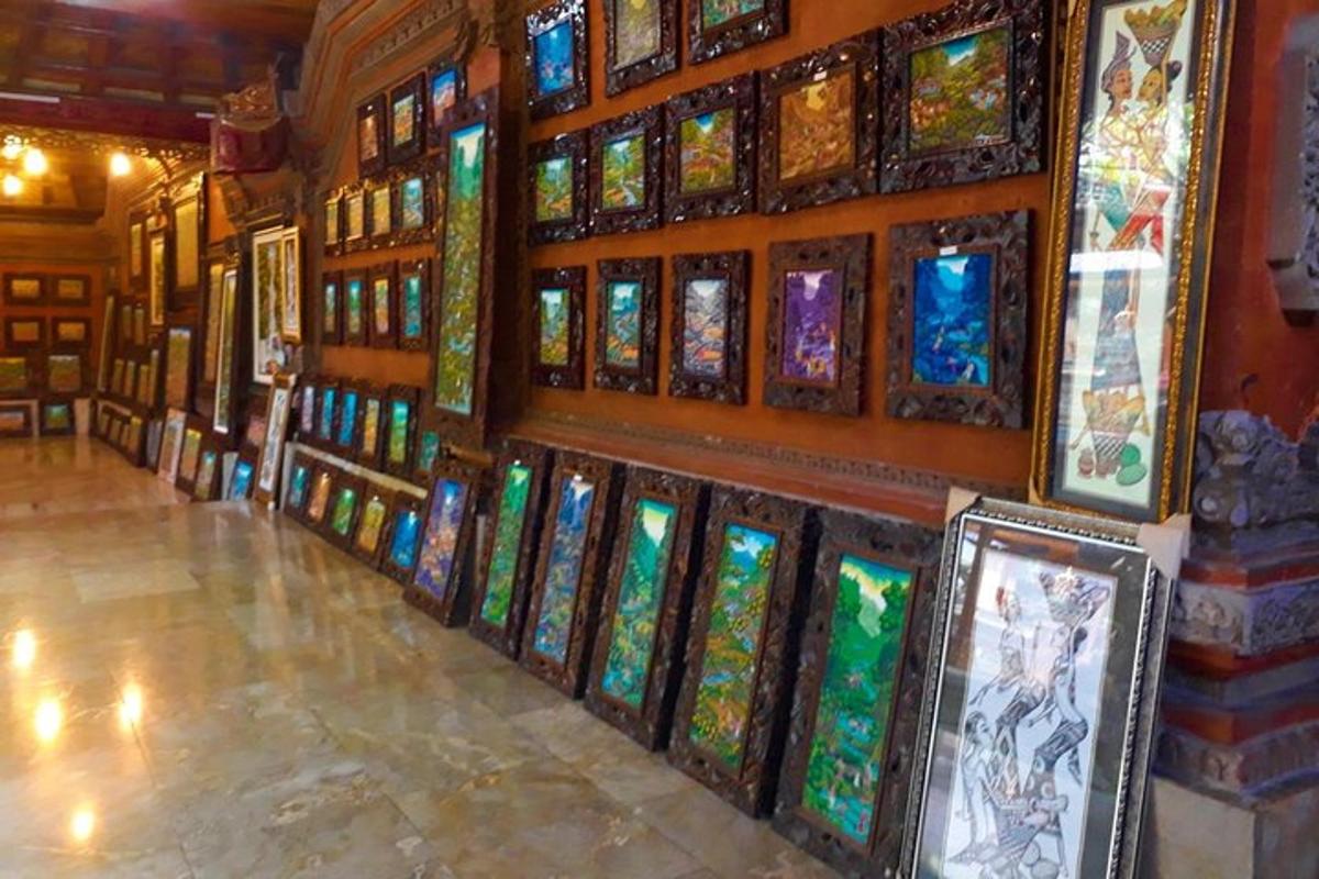 a room filled with lots of stained glass windows