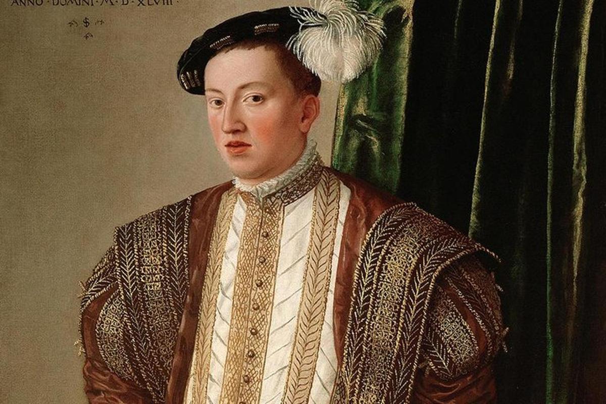 a painting of a man wearing a hat and tie