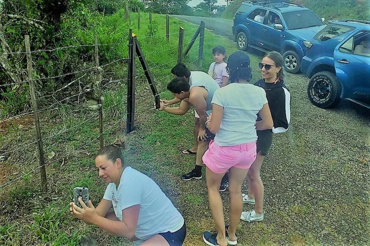 skupina ljudi, ki stojijo ob ograji
