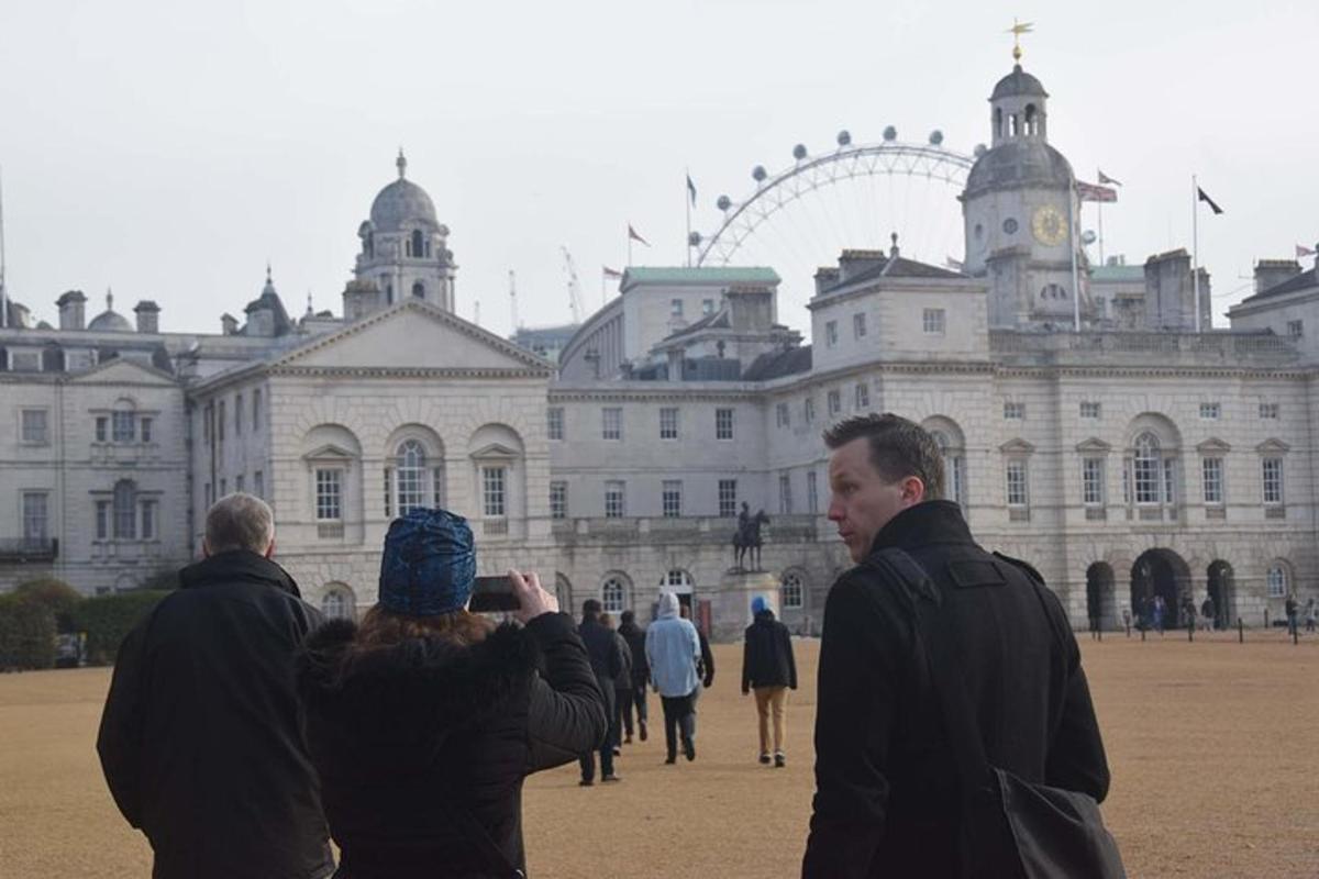 a group of people standing in front of a building