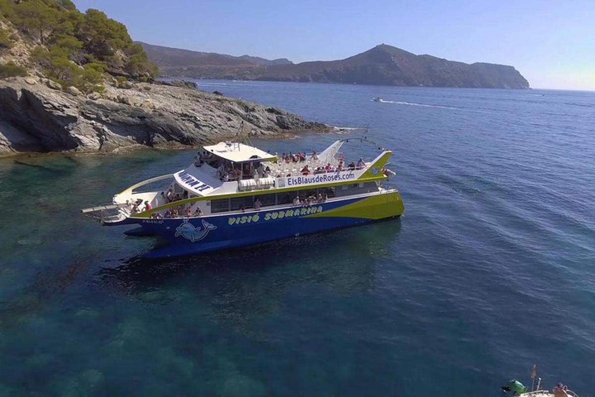 a large boat in the water with people on it