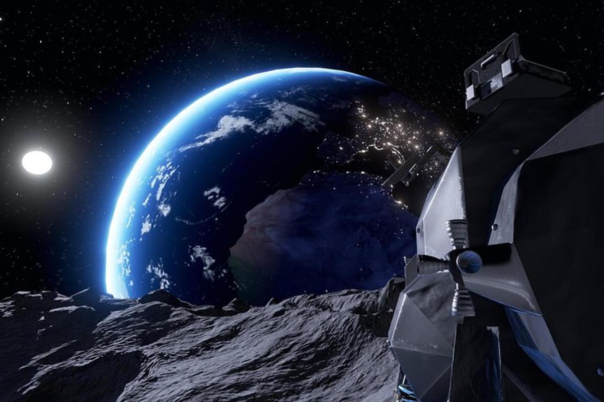 a view of the earth from the moon
