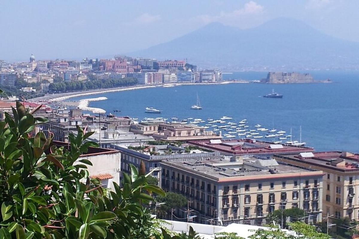 una vista di una città con barche in acqua