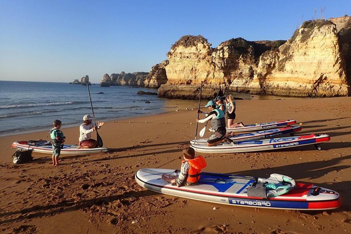 sekumpulan orang di pantai dengan kayak