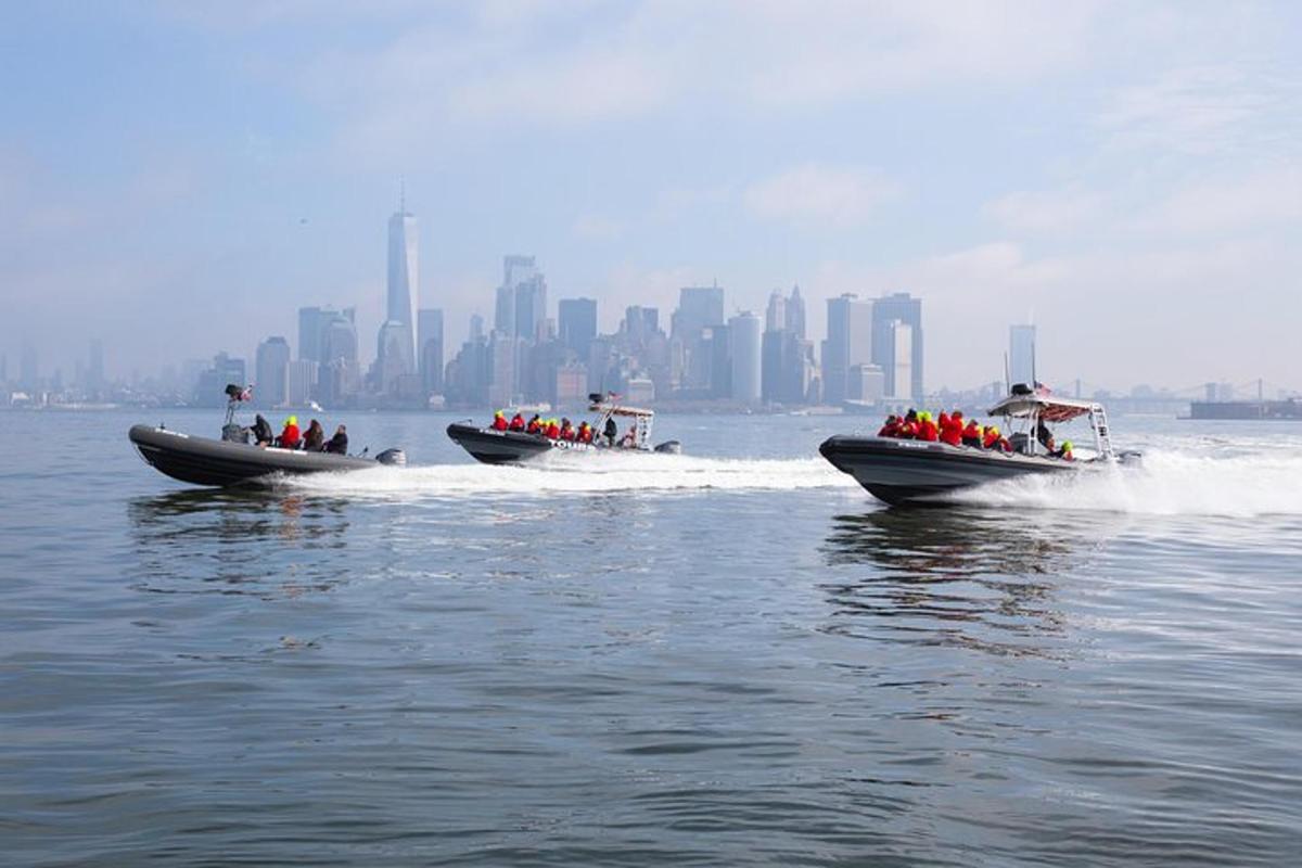 two groups of people in boats on the water