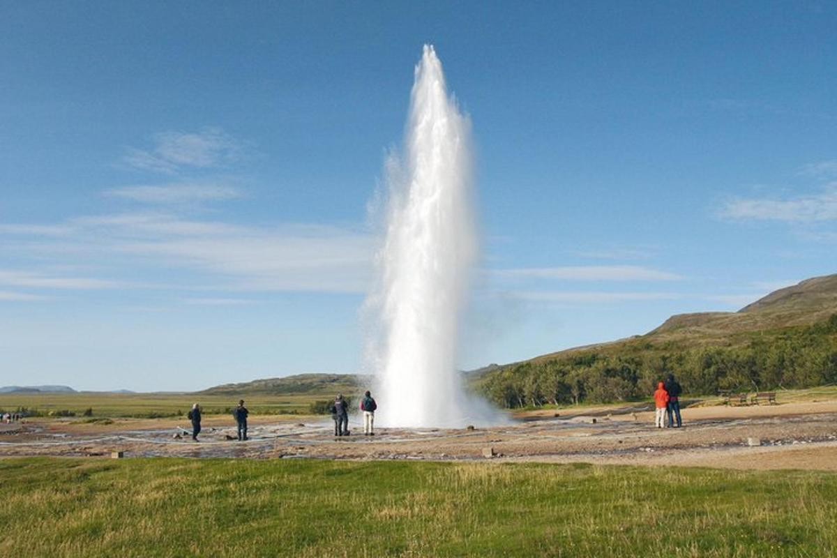 vatnsbrunnur í miðjum túni