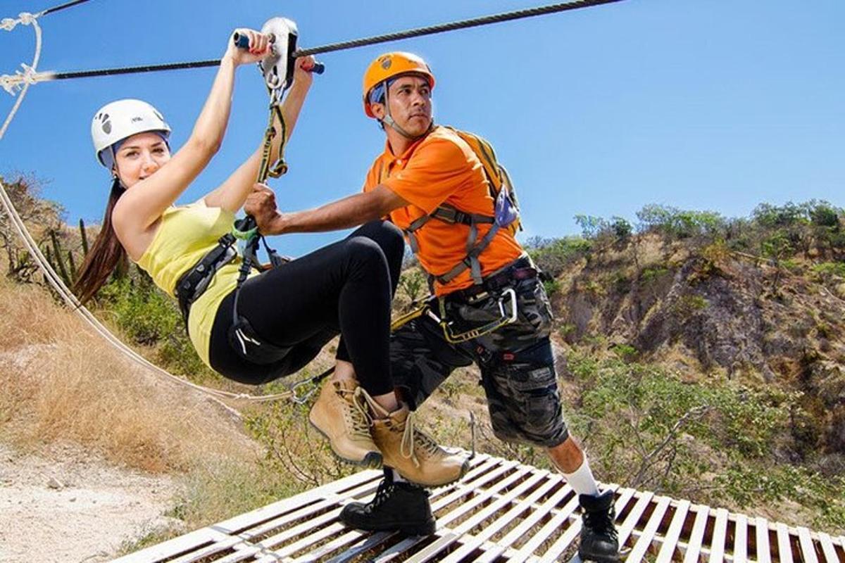 muž a žena na zip line
