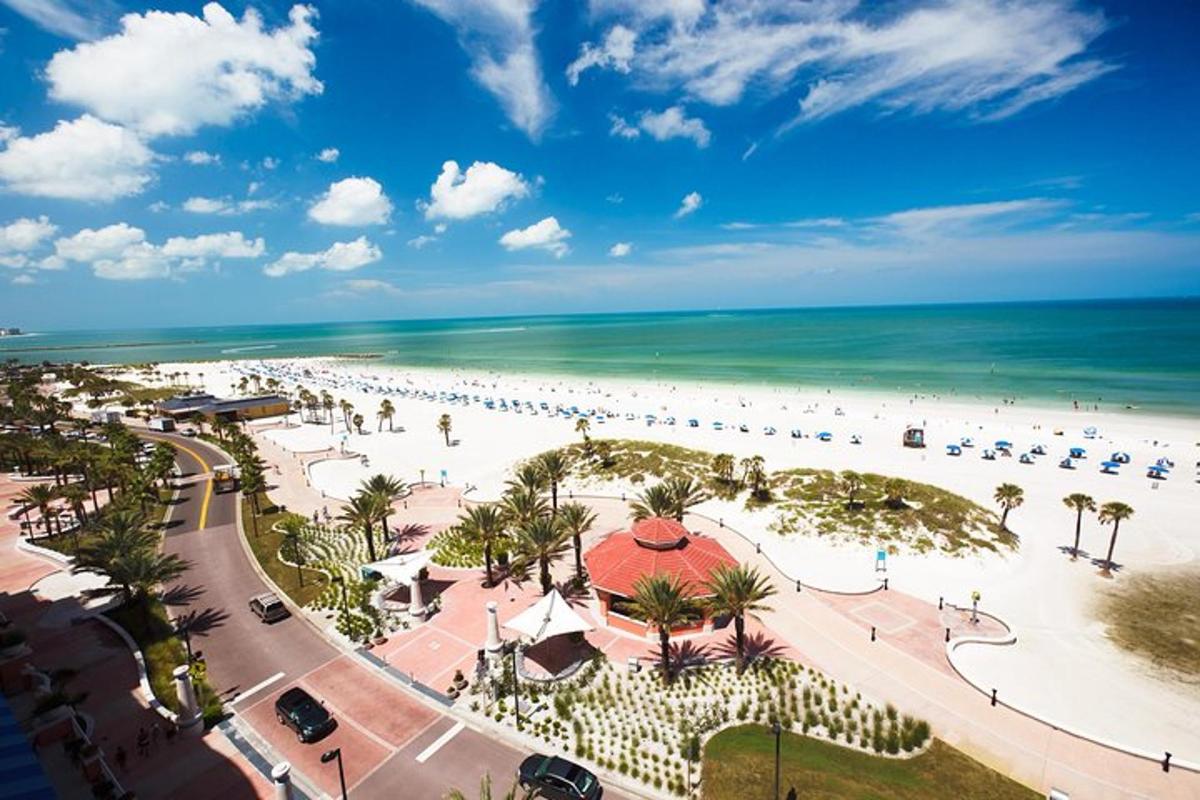 an aerial view of the beach and the ocean