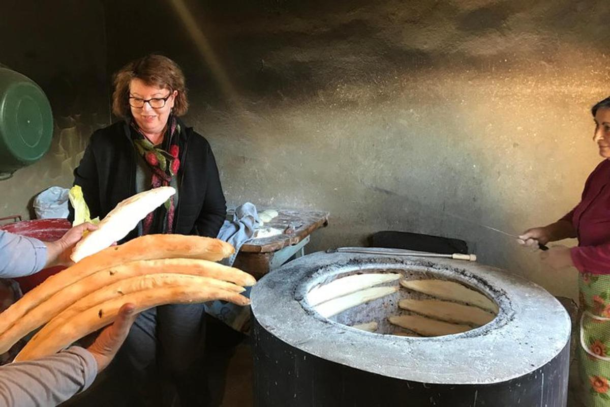a woman is cooking food in a pot