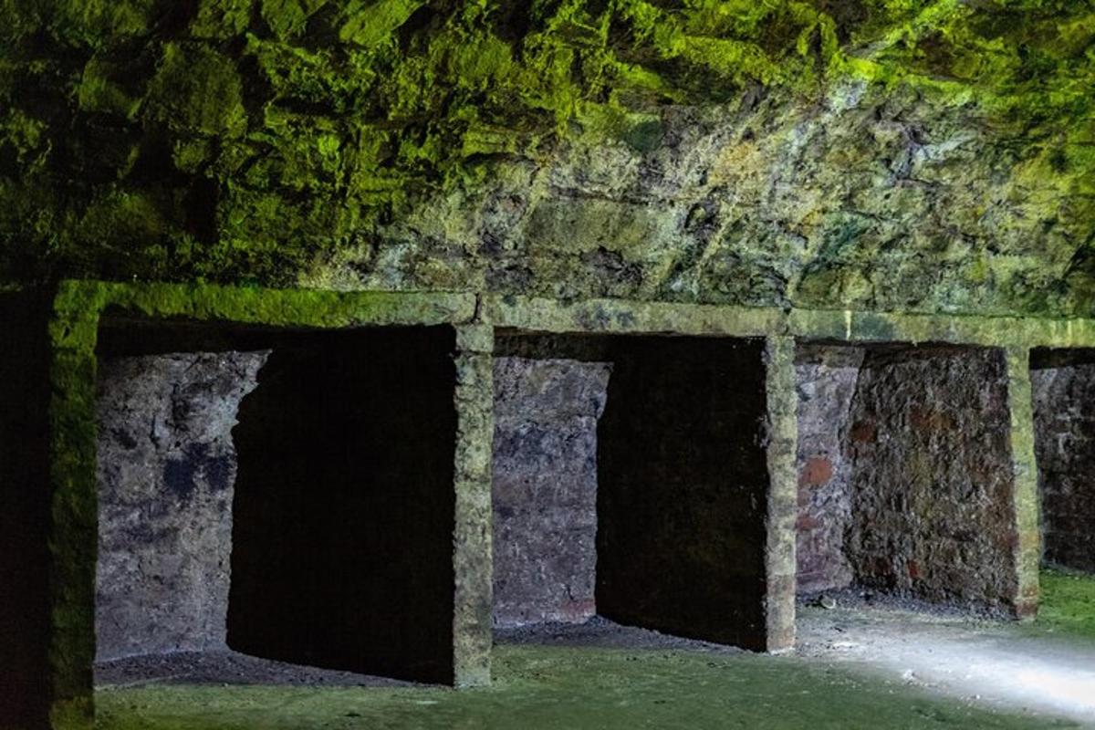 kivimüür, millel on kaks sissepääsu tunnelisse