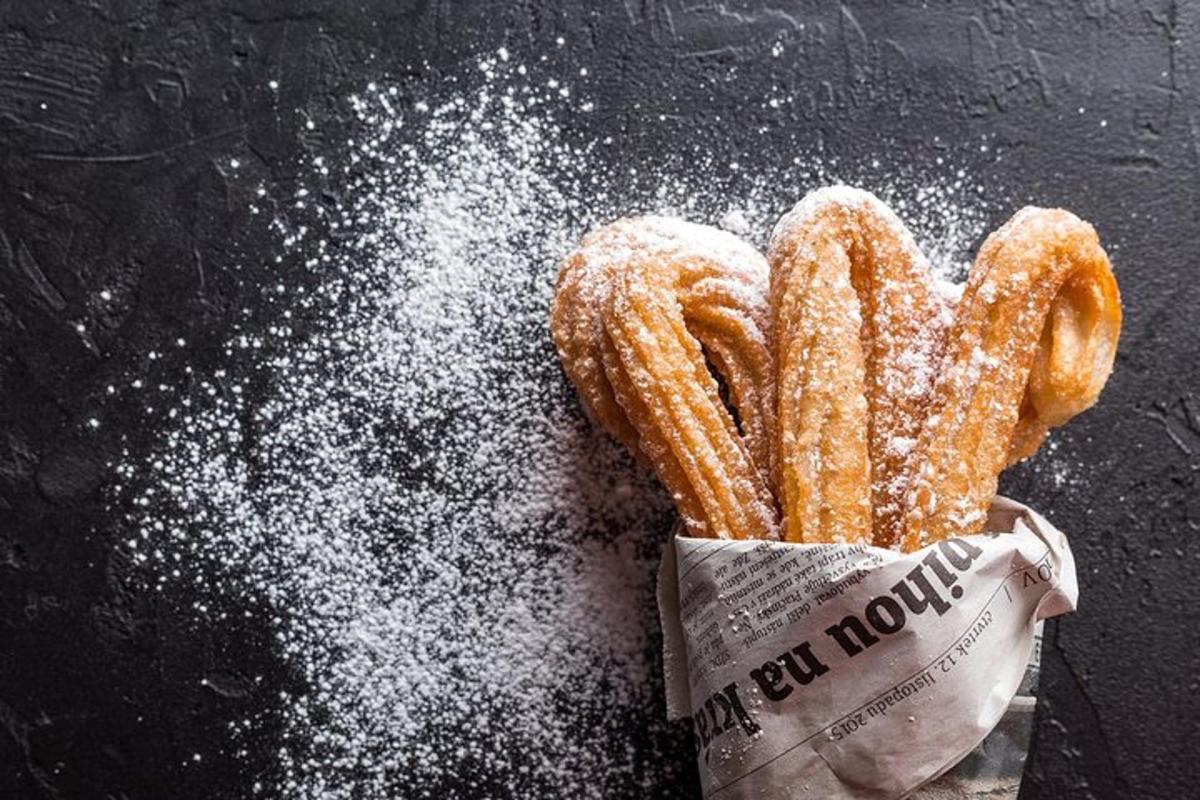 a bag of french onion rings on a table