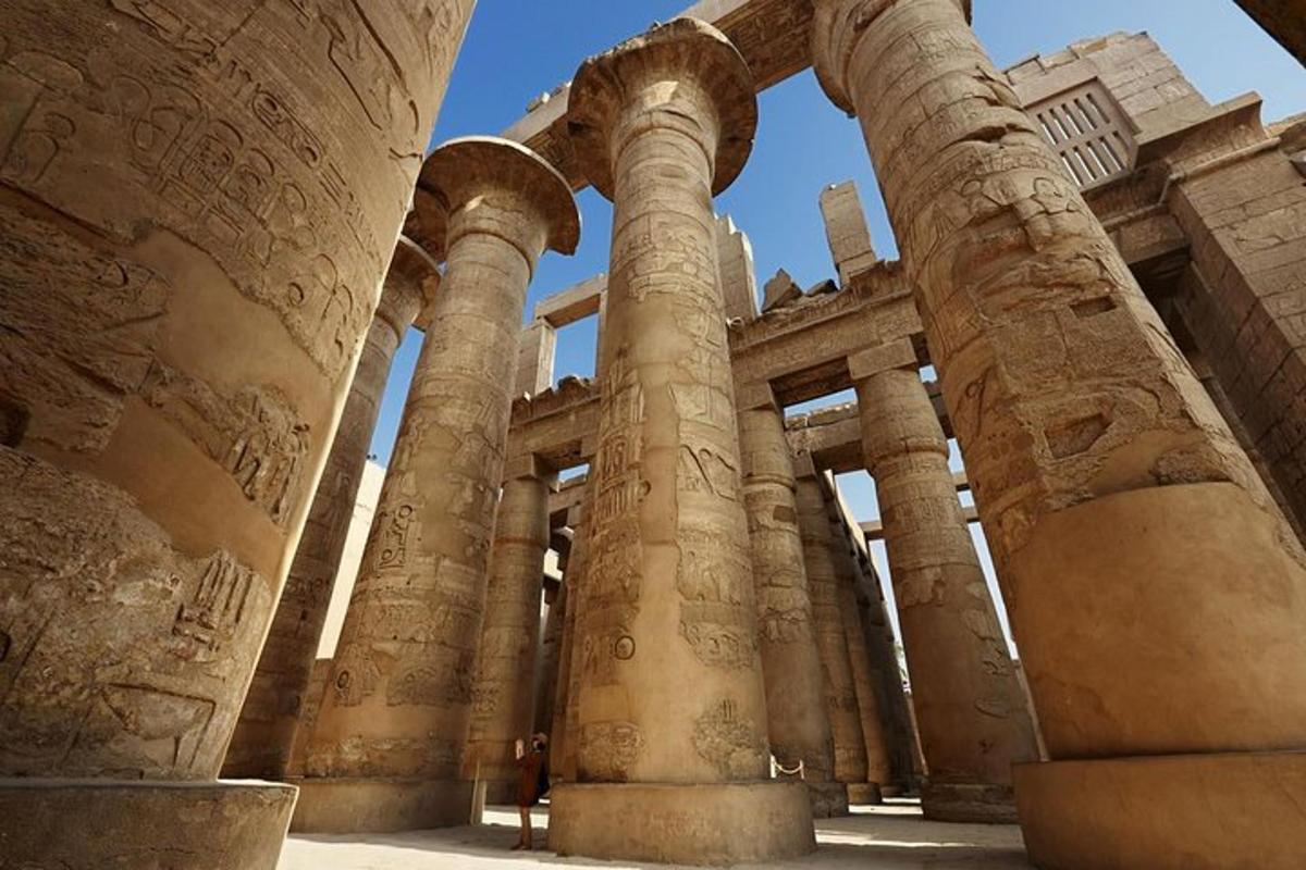 un grupo de columnas en un edificio