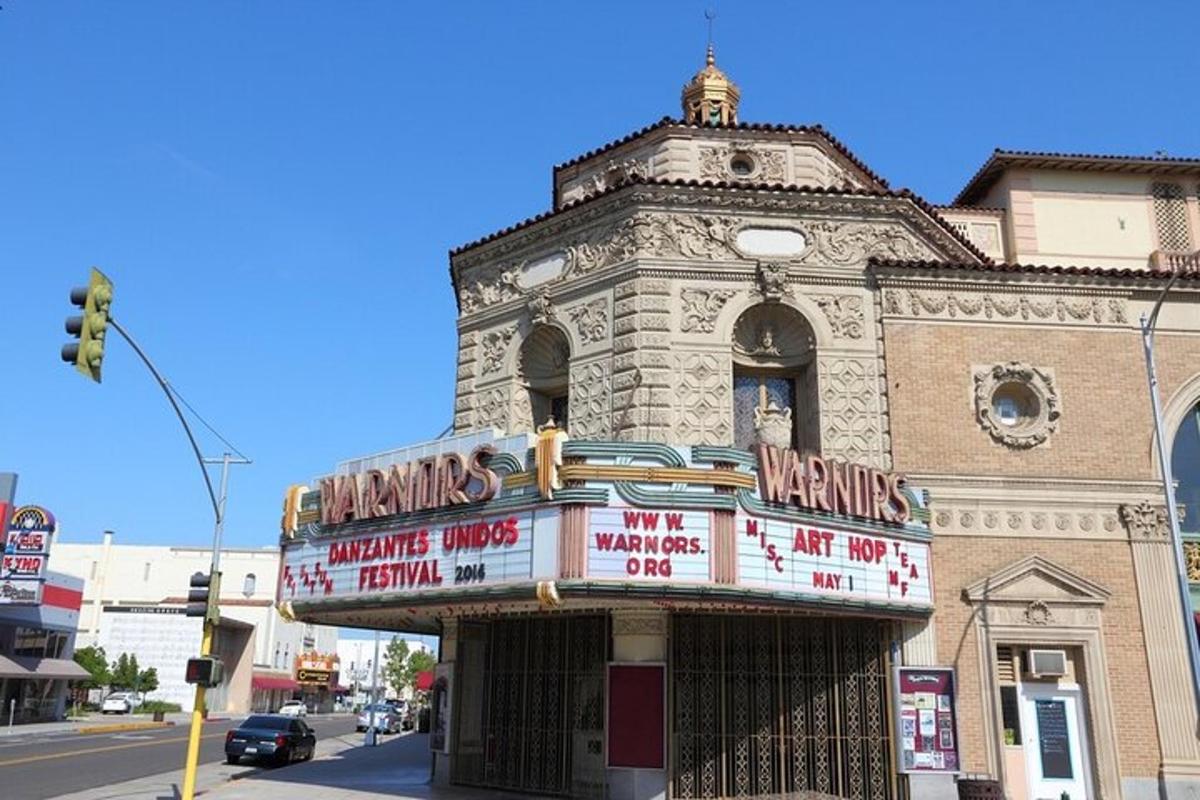 an old building with signs on the front of it