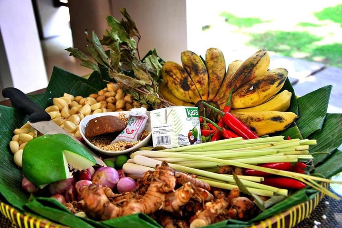 a basket full of fruits and vegetables with bananas