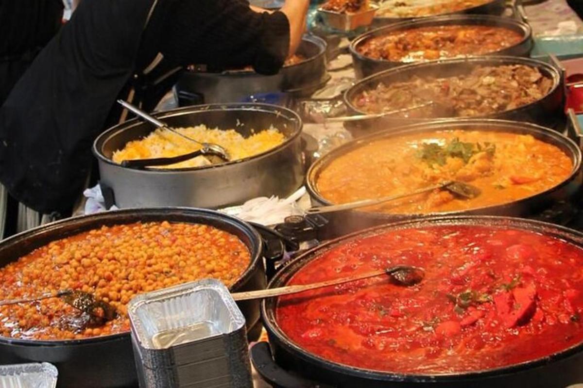 a table filled with many different types of food